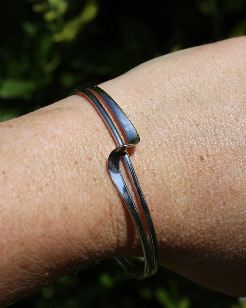 Sterling Silver Cuff with Twist Detail, 14.3