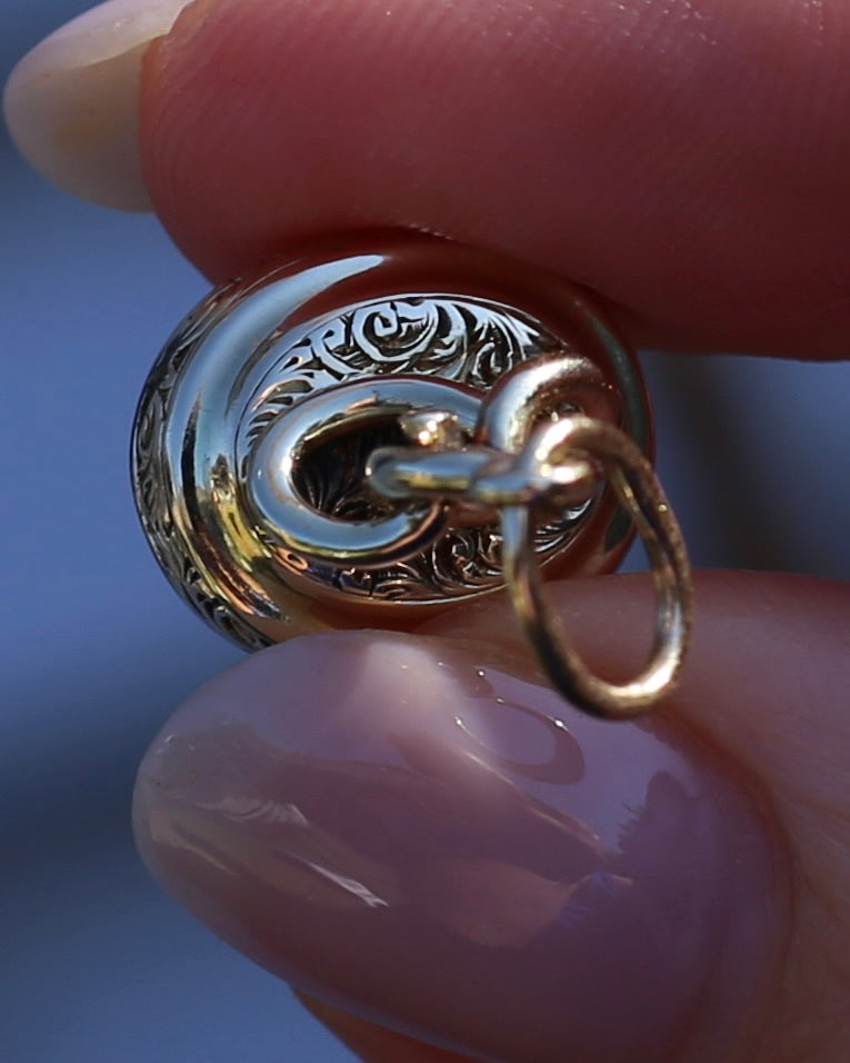 Antique Intaglio Initial Fob, 9ct Yellow Gold, PJJ JJP, 3.19g