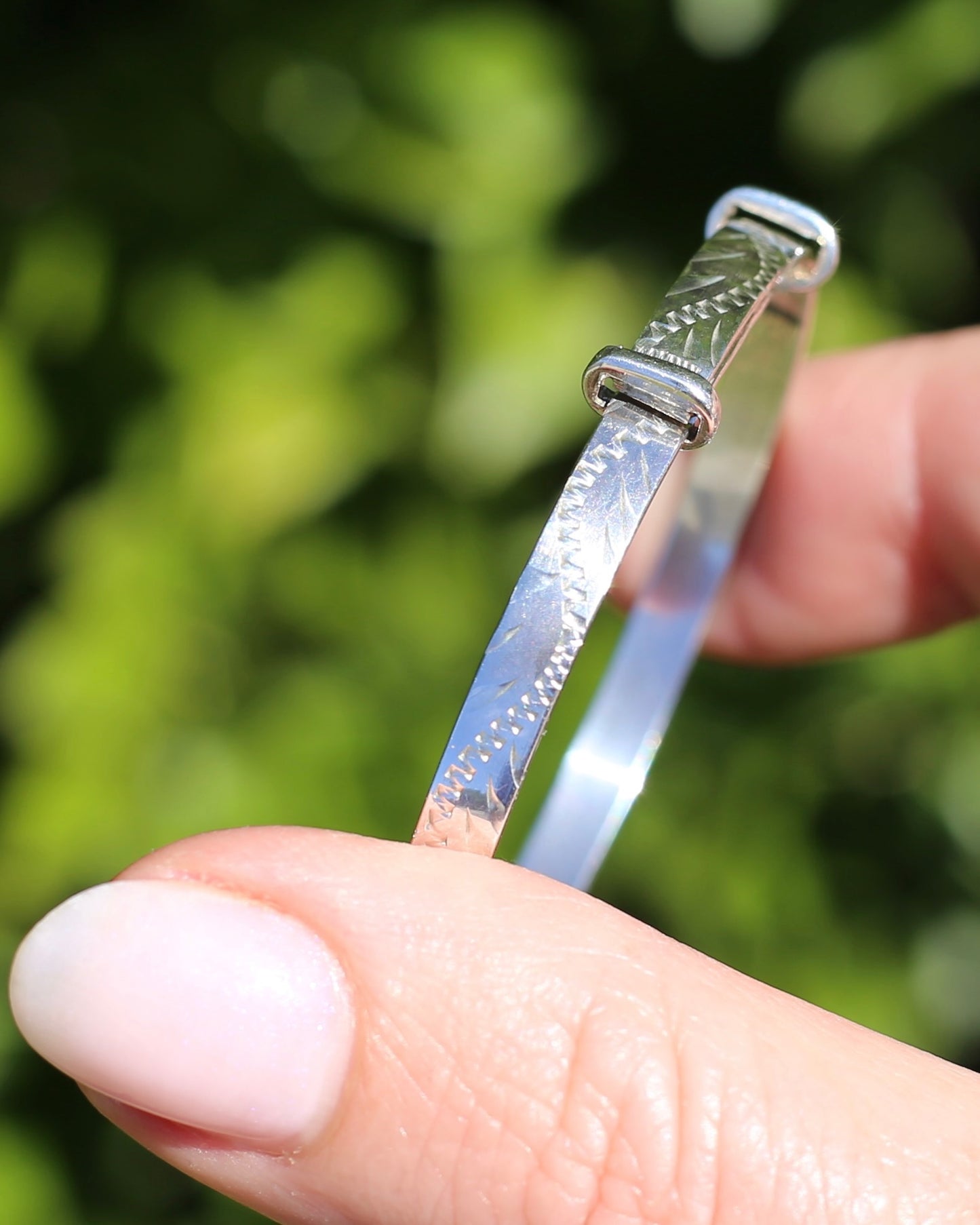 Vintage Child's Expandable Silver Bracelet. New Zealand Made, Sterling Silver - approx birth to 6