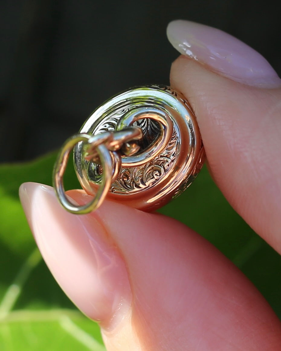Antique Intaglio Initial Fob, 9ct Yellow Gold, PJJ JJP, 3.19g