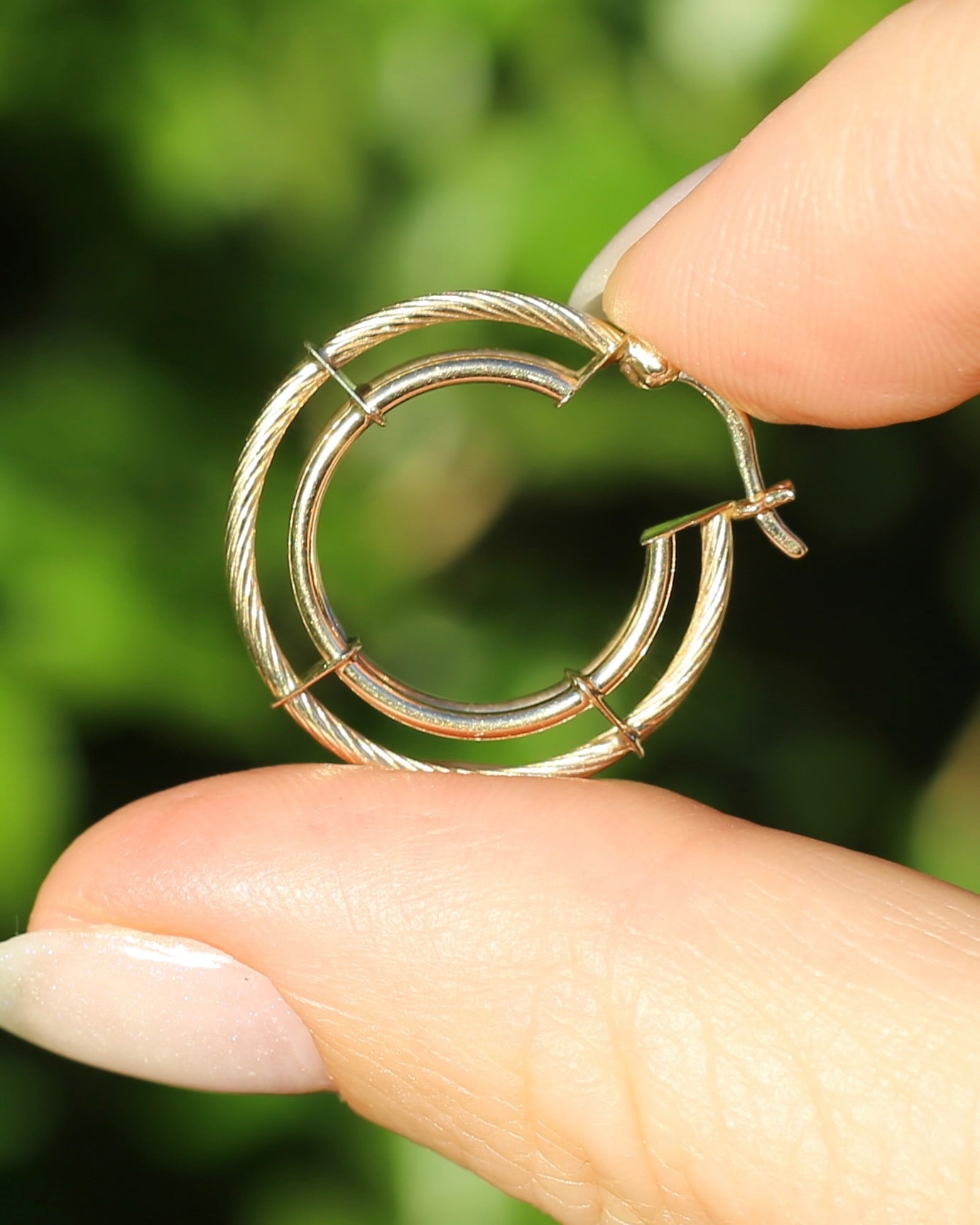 9ct Gold Triple Hoop Earrings, 9ct Yellow Gold, 2.49g