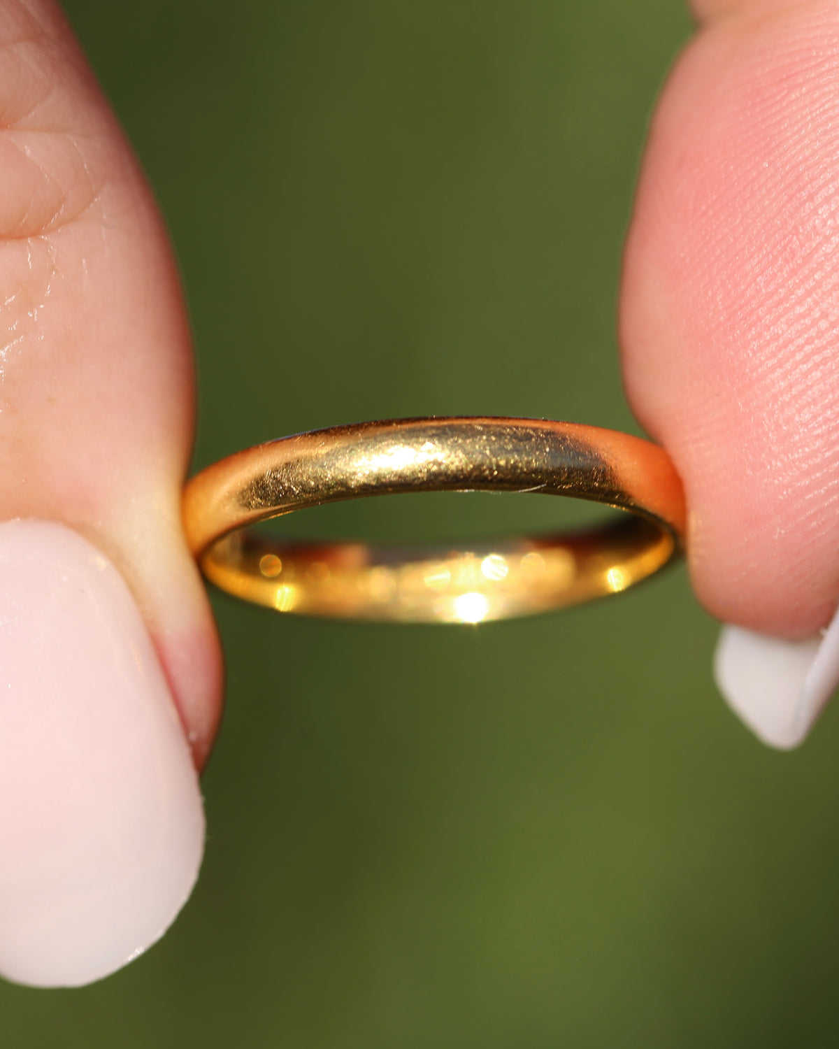 1928 Birmingham Made 22ct 3mm Wedder, 22ct Yellow Gold, size N1/2 or just over 6.75, 3.81g