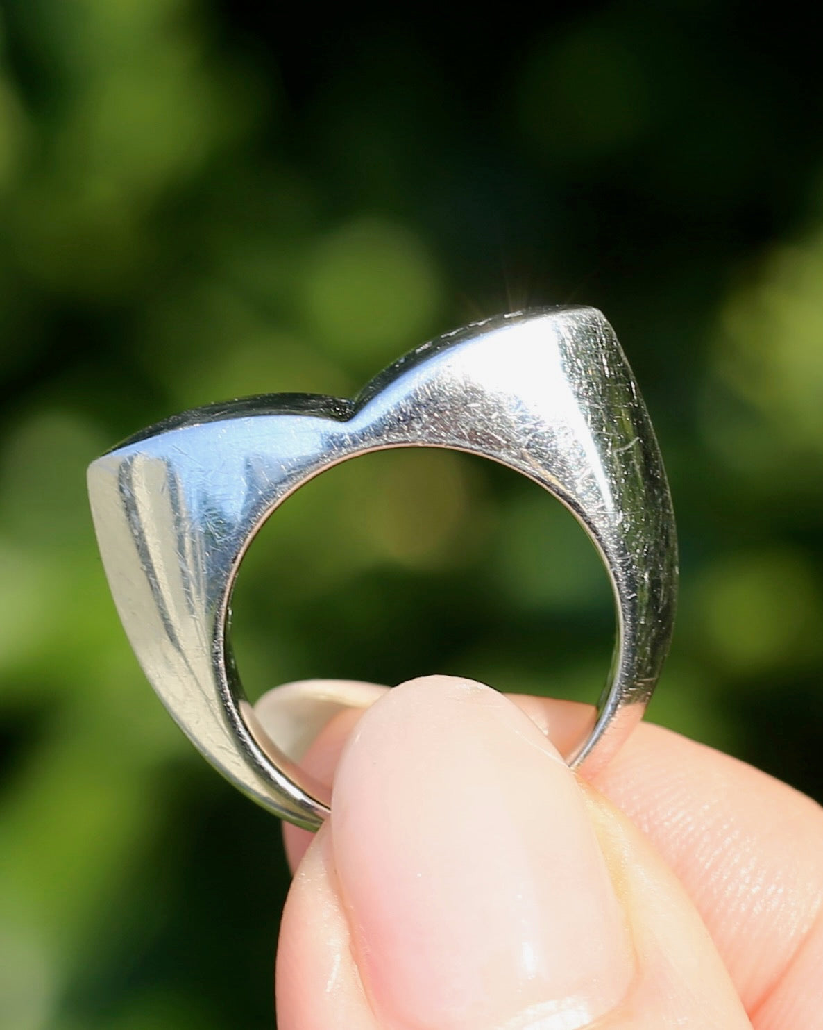German Jette Ring, Sterling Silver, 8.1g, size O or 7.25 (feels more like N1/2)