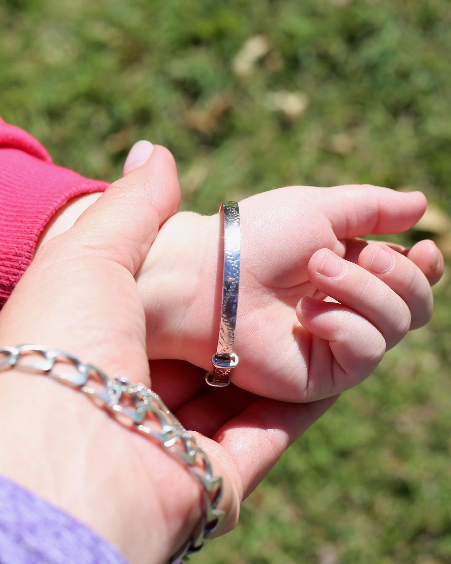 Vintage Child's Expandable Silver Bracelet. New Zealand Made, Sterling Silver - approx birth to 6