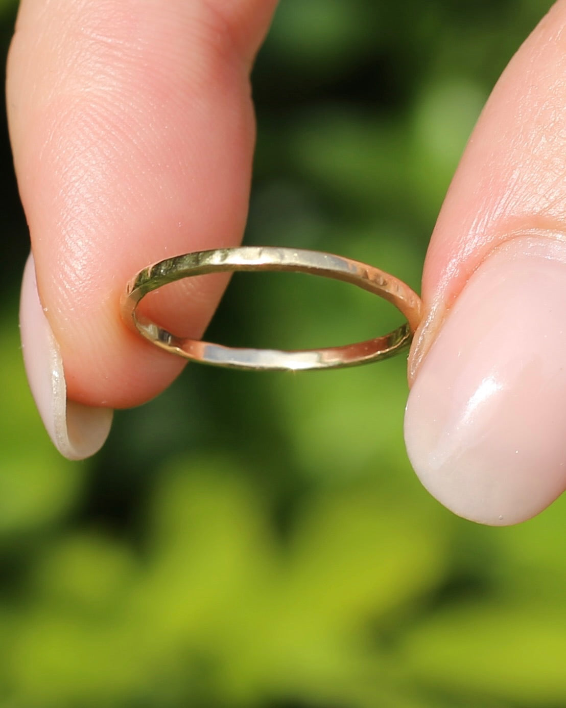 Vintage Rustic Gold Ring, 9ct Yellow Gold, size M1/2 or 6.5, 0.81g