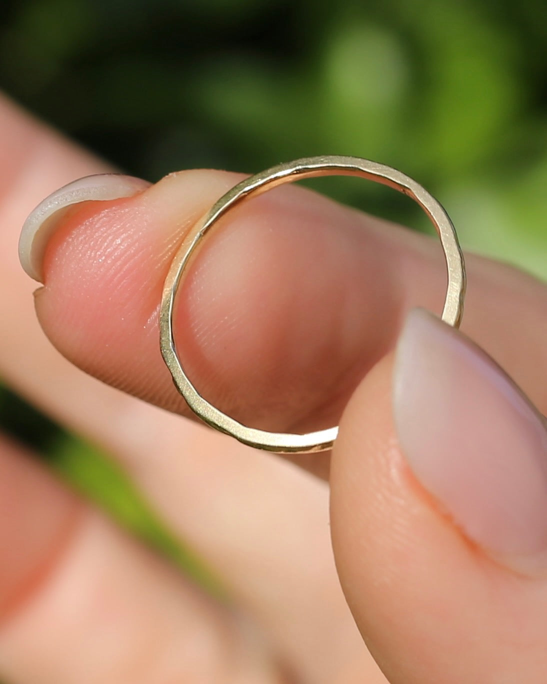 Vintage Rustic Gold Ring, 9ct Yellow Gold, size M1/2 or 6.5, 0.81g