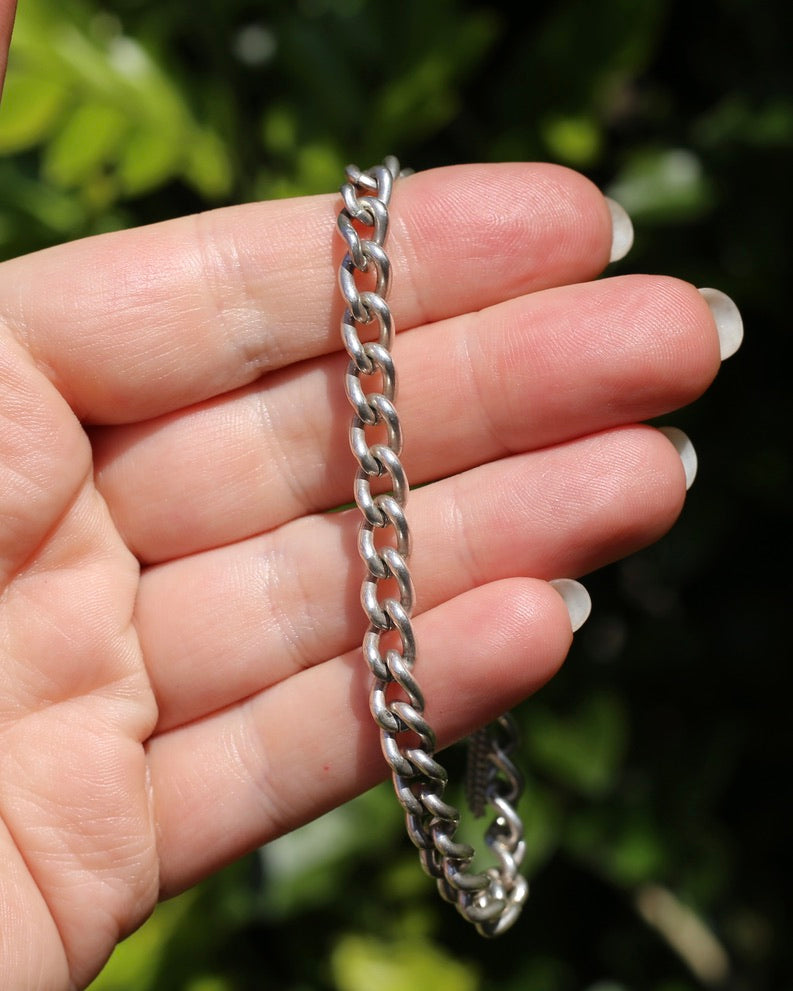 Vintage Silver Curb Bracelet with French Vintage Hallmarks, 21g