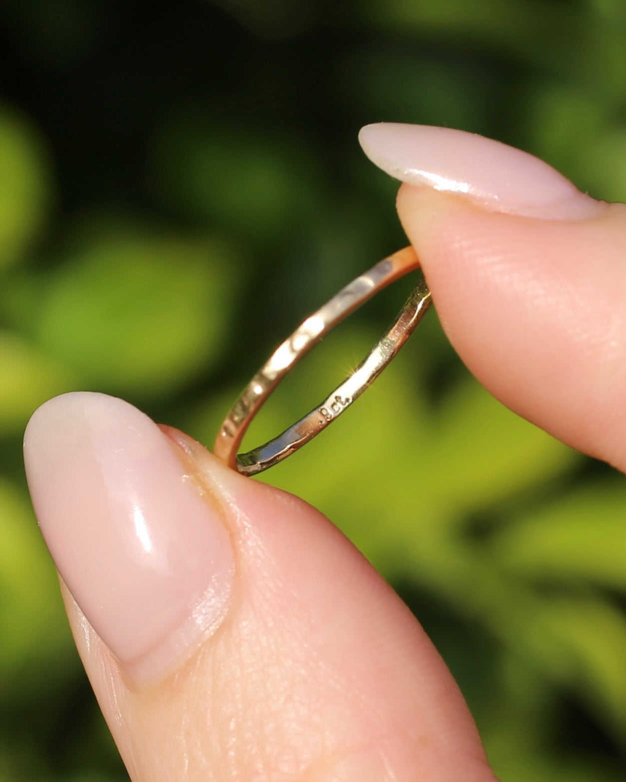 Vintage Rustic Gold Ring, 9ct Yellow Gold, size M1/2 or 6.5, 0.81g