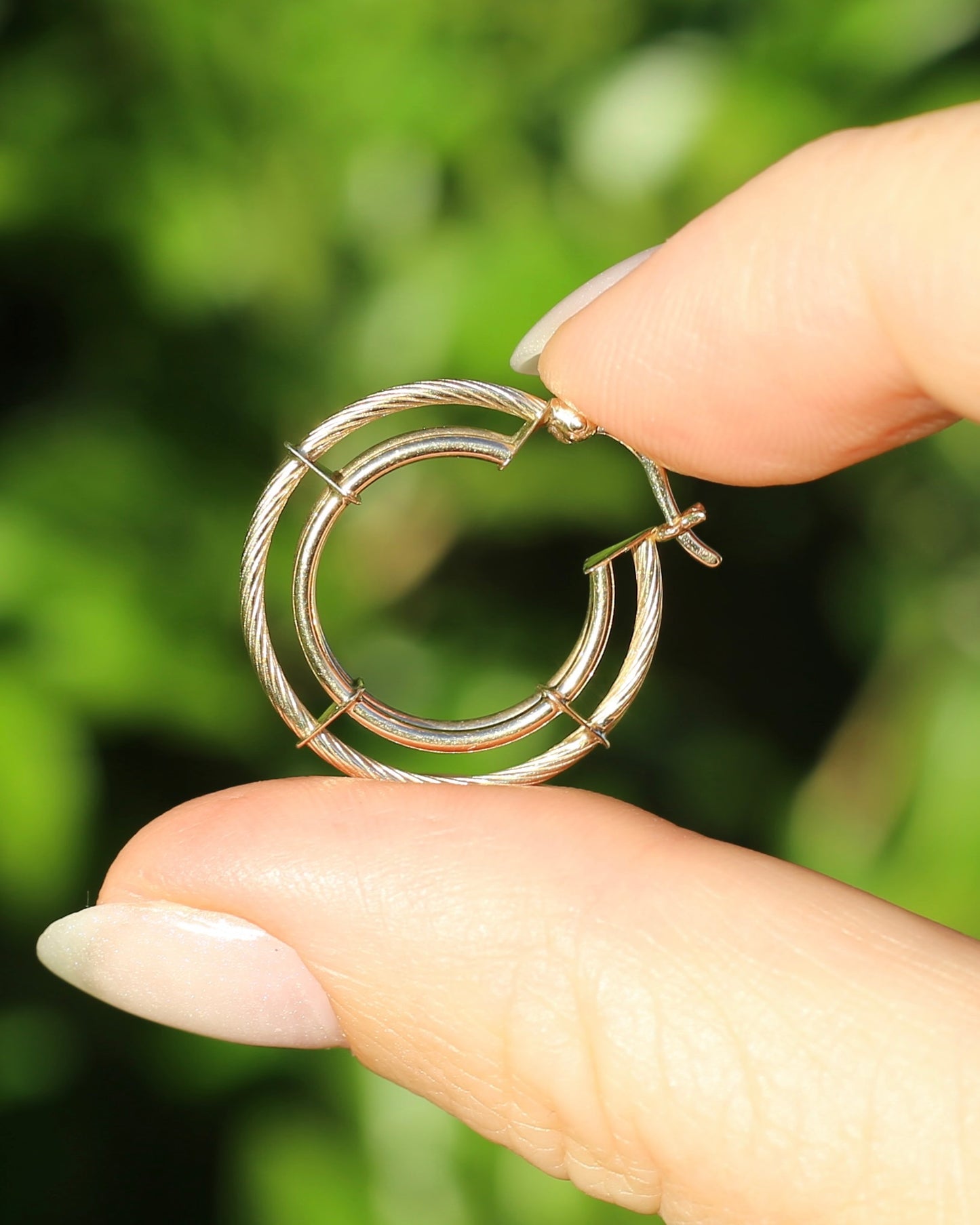 9ct Gold Triple Hoop Earrings, 9ct Yellow Gold, 2.49g