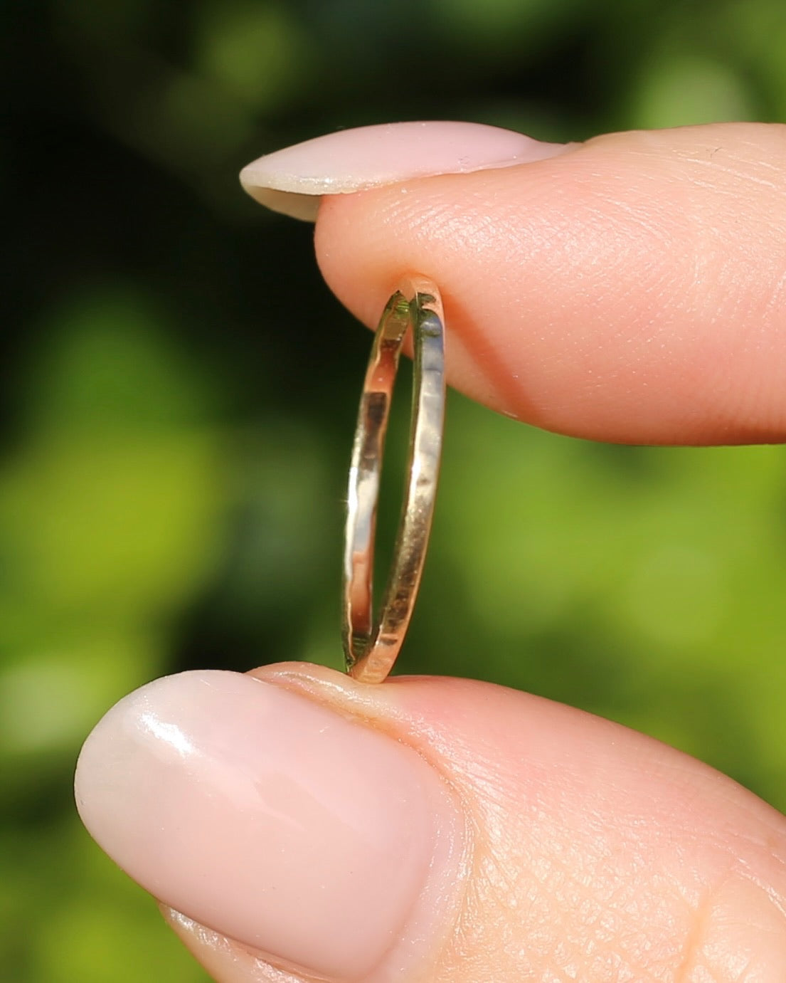 Vintage Rustic Gold Ring, 9ct Yellow Gold, size M1/2 or 6.5, 0.81g