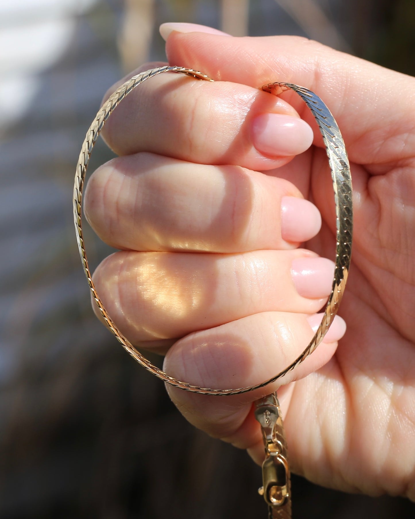Italian Made 5mm Herringbone Slinky Chain, 9ct Yellow Gold, 42cm 13.35g