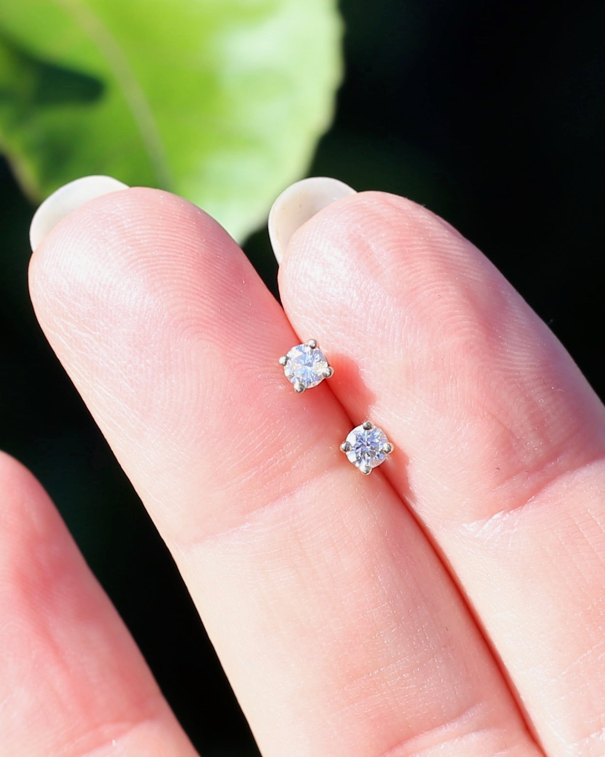 0.24ct TDW Diamond Studs, 9ct Yellow Gold Screw Post Studs, 4 Claw Gold, 9ct Yellow Gold