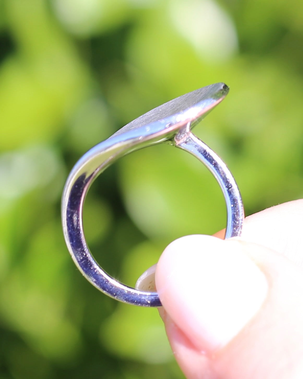 Vintage German Breuning Ring, Brushed Silver, size 8 or Q