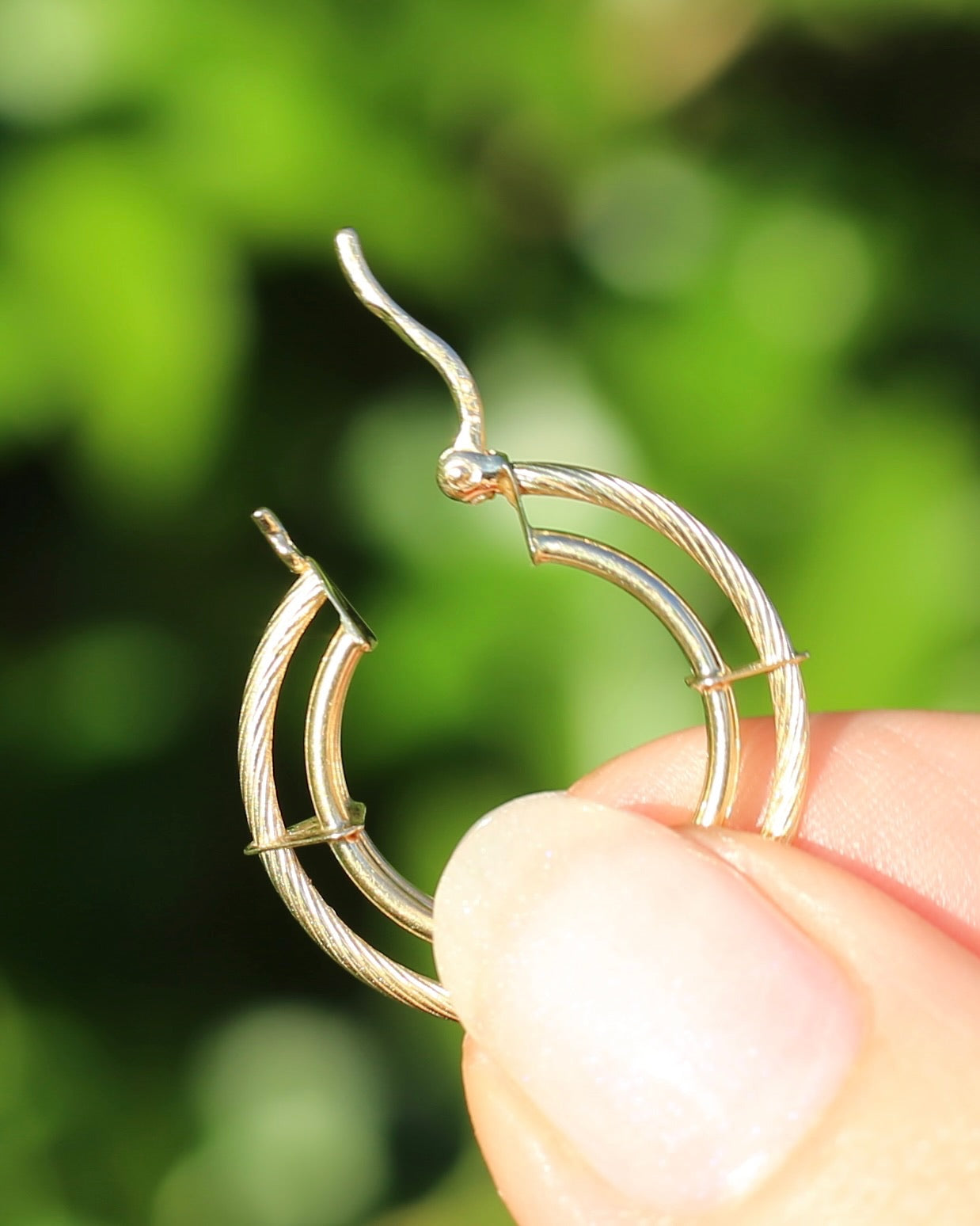 9ct Gold Triple Hoop Earrings, 9ct Yellow Gold, 2.49g