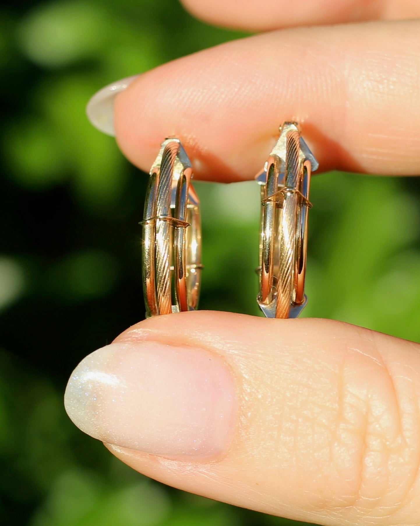 9ct Gold Triple Hoop Earrings, 9ct Yellow Gold, 2.49g