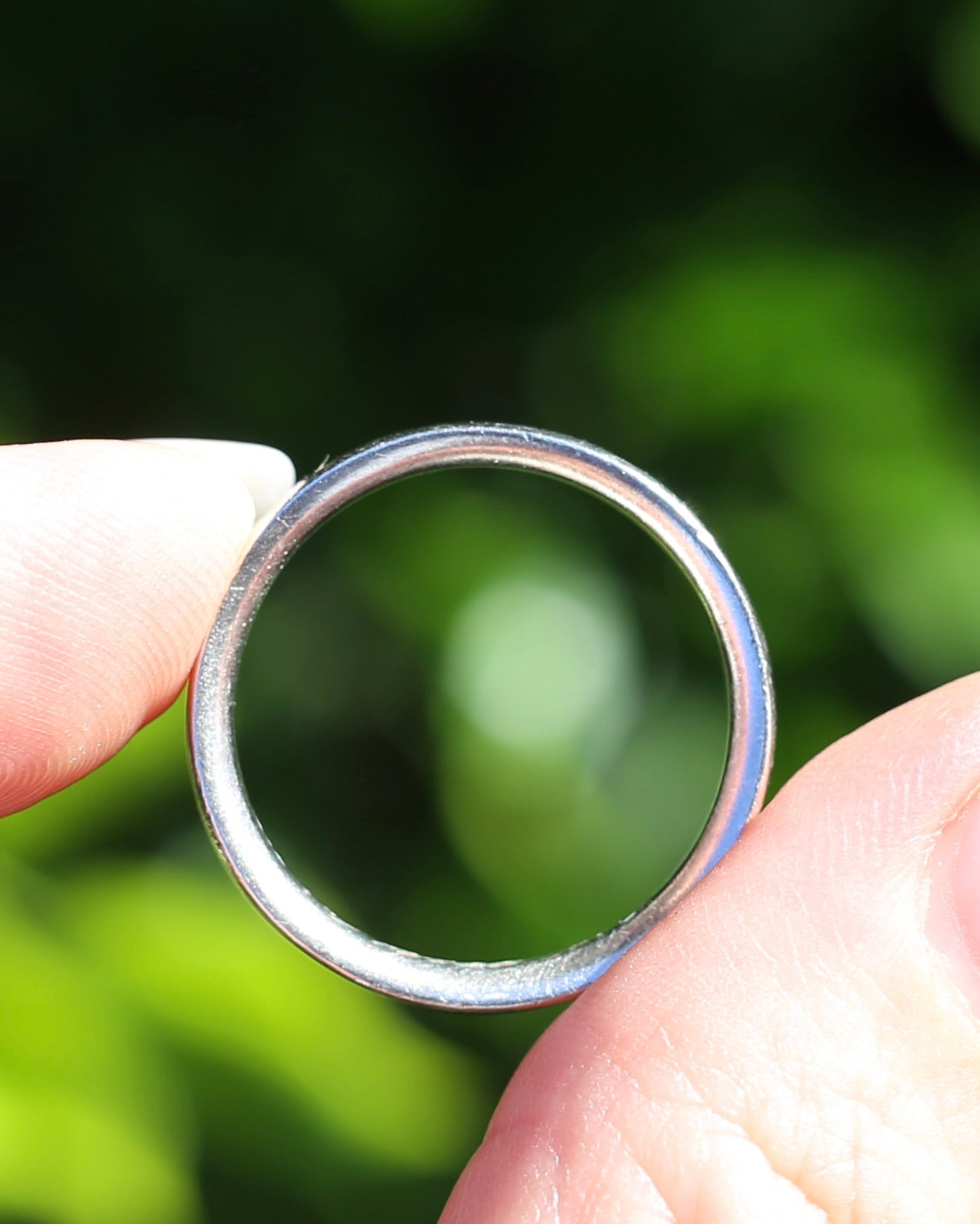 5.4mm Half Round Silver Band, Sterling Silver, Size W or 11, 6.44g