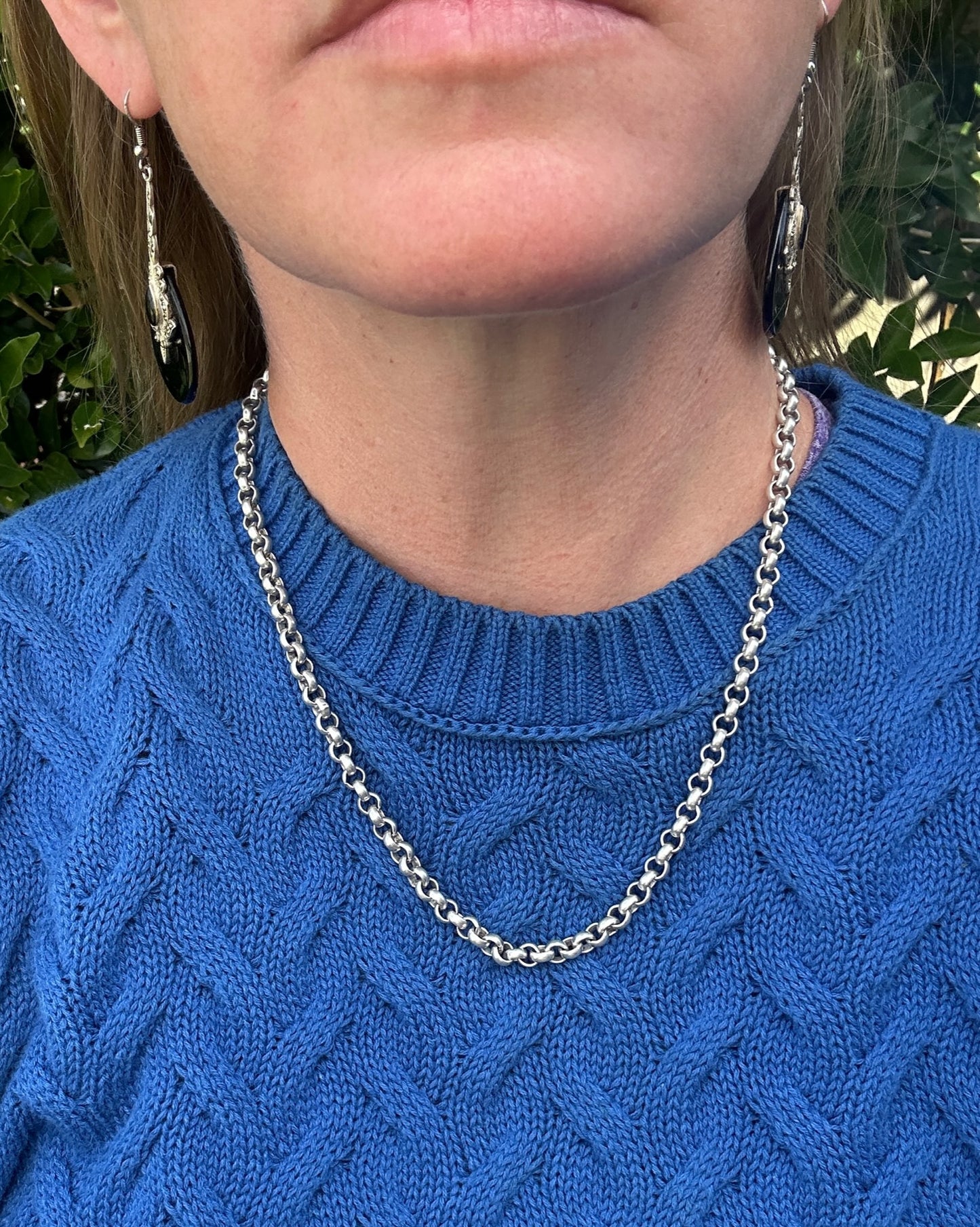 Chunky Italian Made Silver Belcher Chain 40.3g 50cm