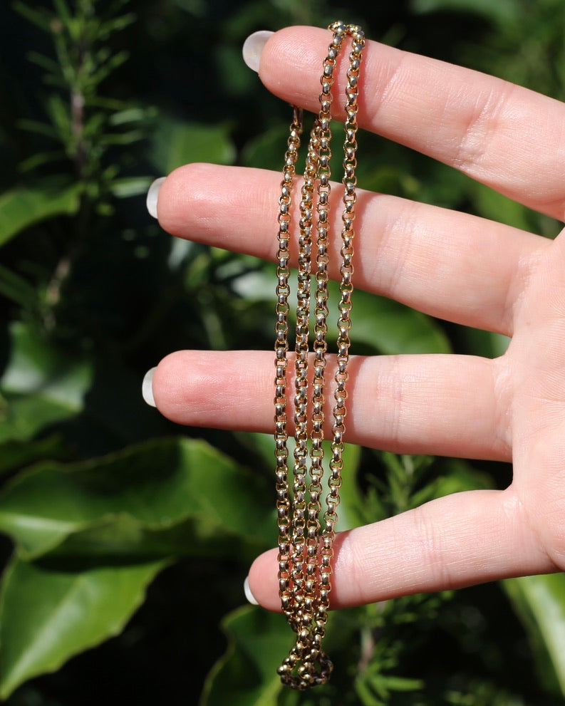 Vintage Belcher Chain, 9ct Yellow Gold, 56cm or 22 inches, 8.05g