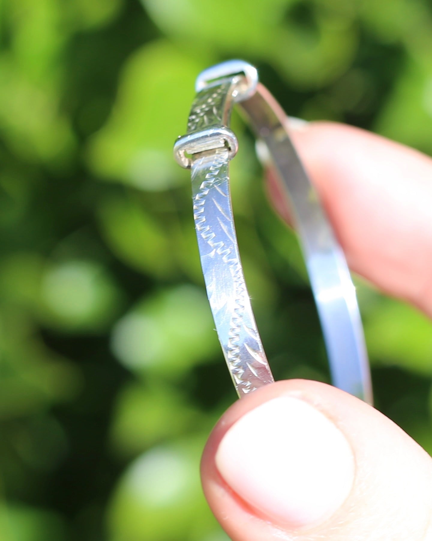 Vintage Child's Expandable Silver Bracelet. New Zealand Made, Sterling Silver - approx birth to 6