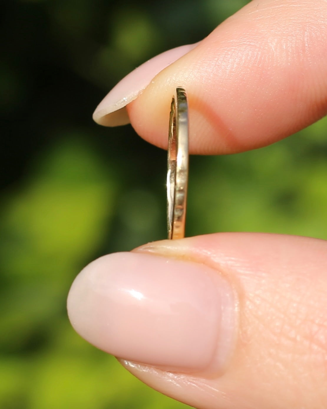 Vintage Rustic Gold Ring, 9ct Yellow Gold, size M1/2 or 6.5, 0.81g