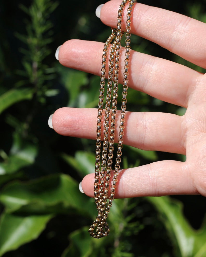 Vintage Belcher Chain, 9ct Yellow Gold, 56cm or 22 inches, 8.05g