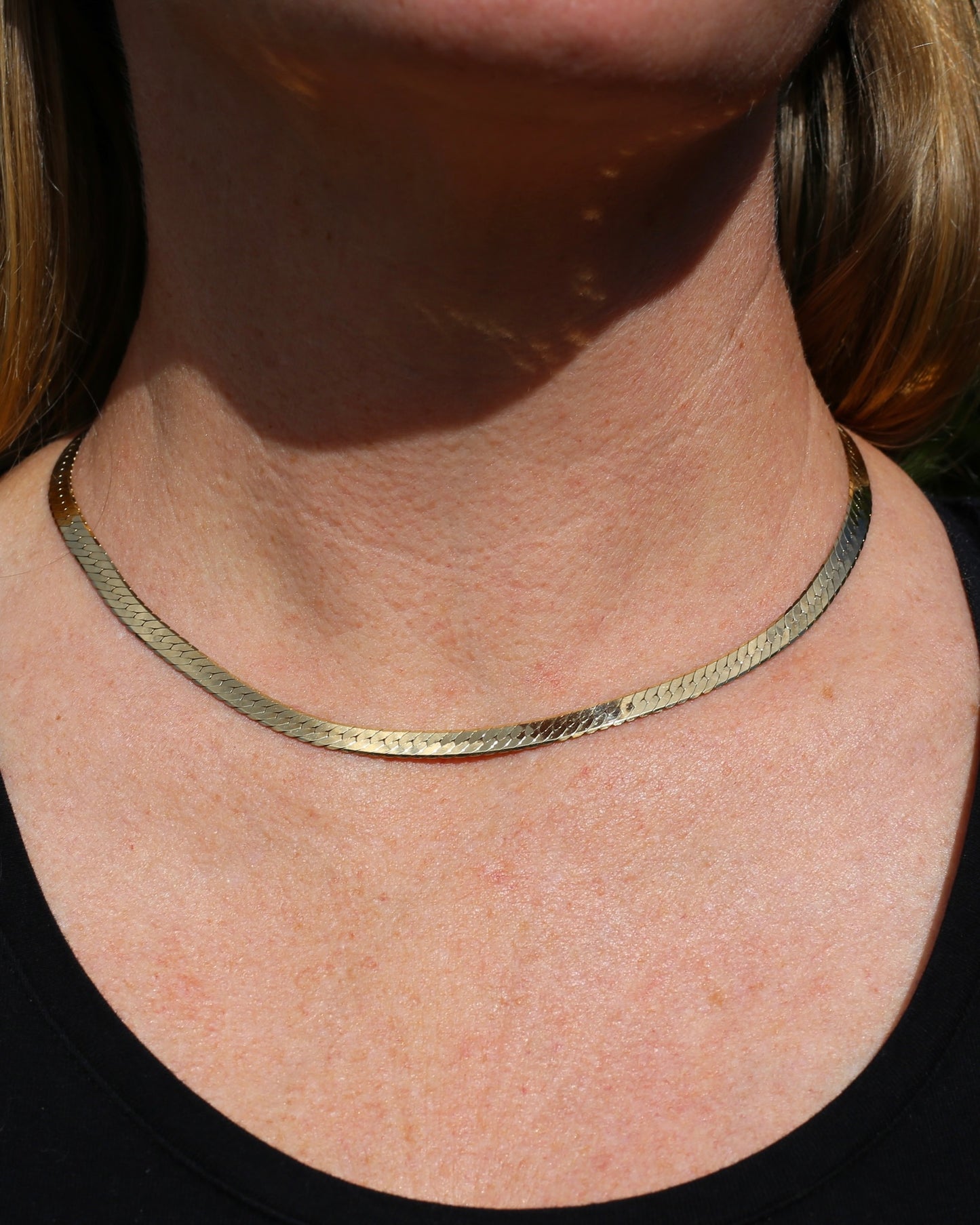 Italian Made 5mm Herringbone Slinky Chain, 9ct Yellow Gold, 42cm 13.35g