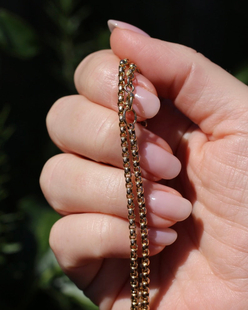 Vintage Belcher Chain, 9ct Yellow Gold, 56cm or 22 inches, 8.05g