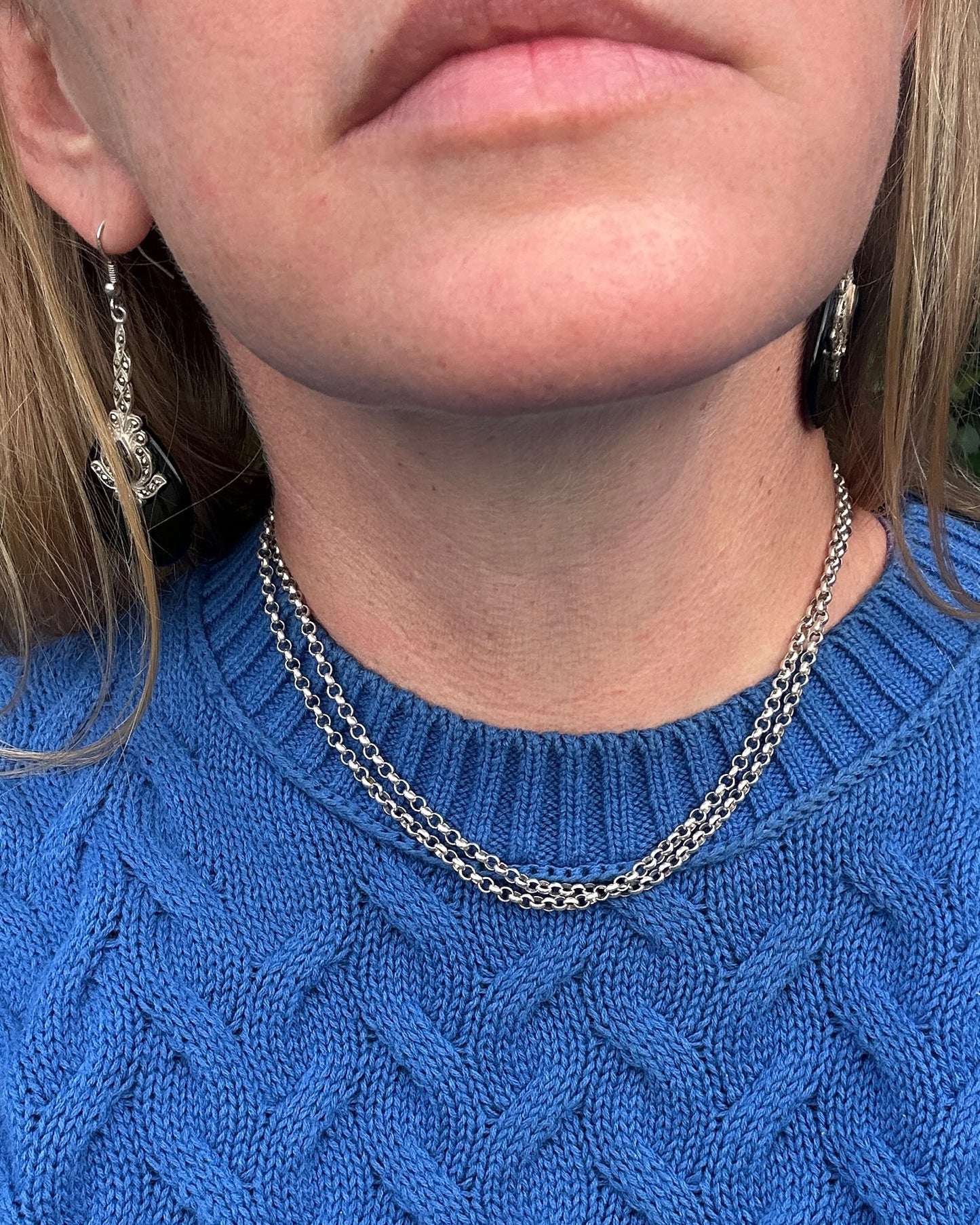 Vintage Belcher Silver Chain 80cm 15.6g