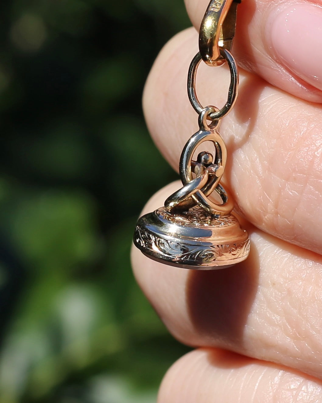 Antique Intaglio Initial Fob, 9ct Yellow Gold, PJJ JJP, 3.19g