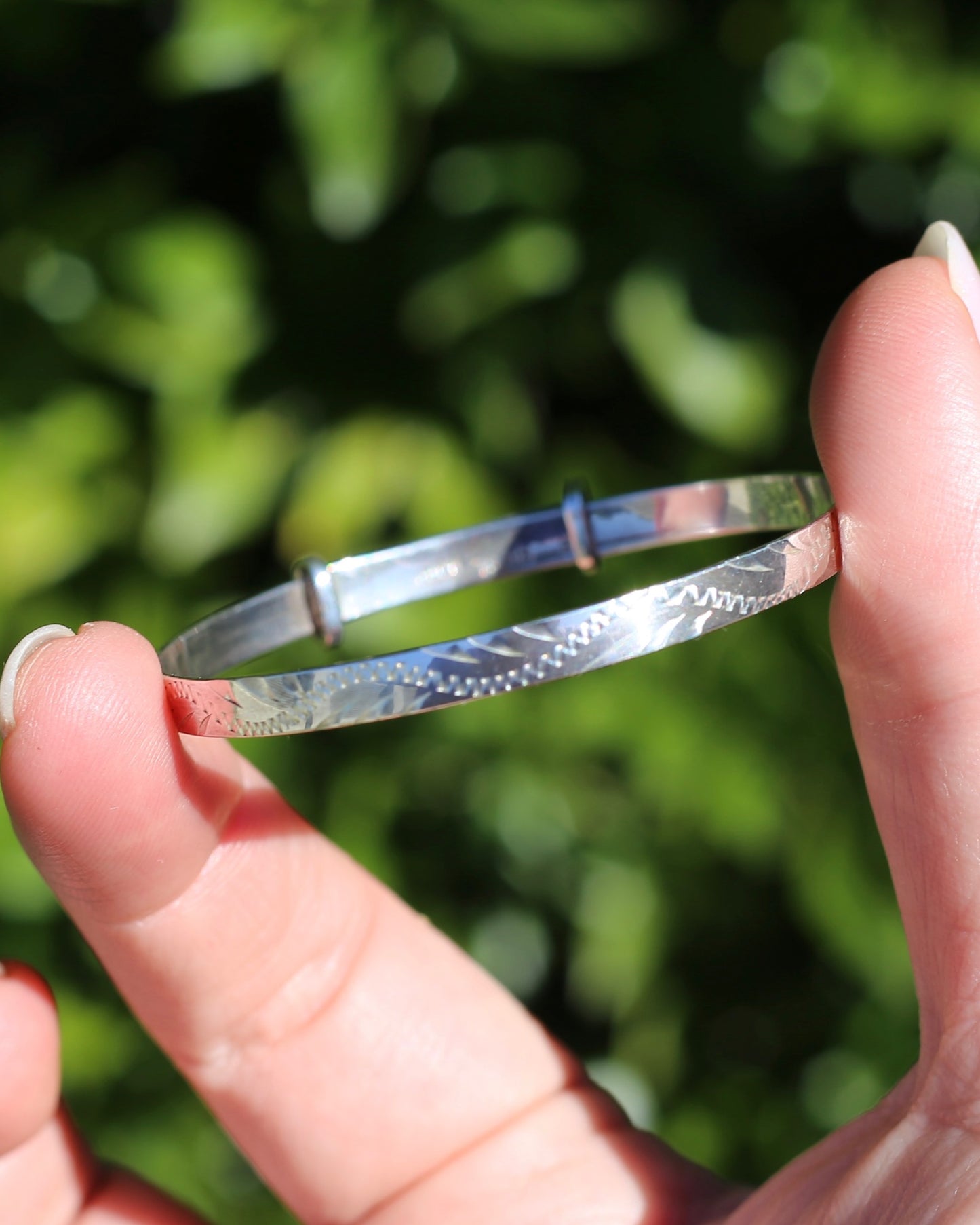 Vintage Child's Expandable Silver Bracelet. New Zealand Made, Sterling Silver - approx birth to 6
