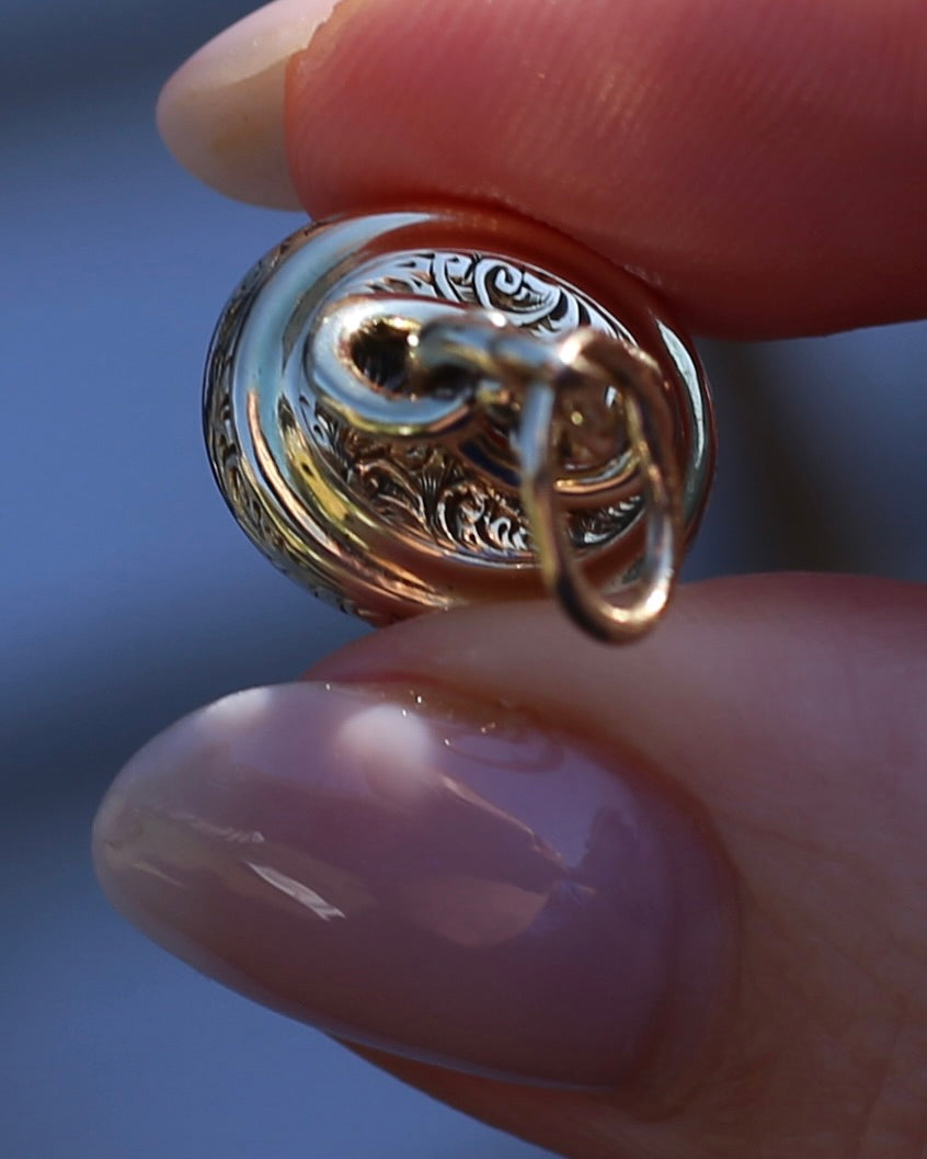 Antique Intaglio Initial Fob, 9ct Yellow Gold, PJJ JJP, 3.19g