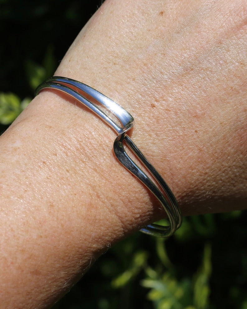 Sterling Silver Cuff with Twist Detail, 14.3