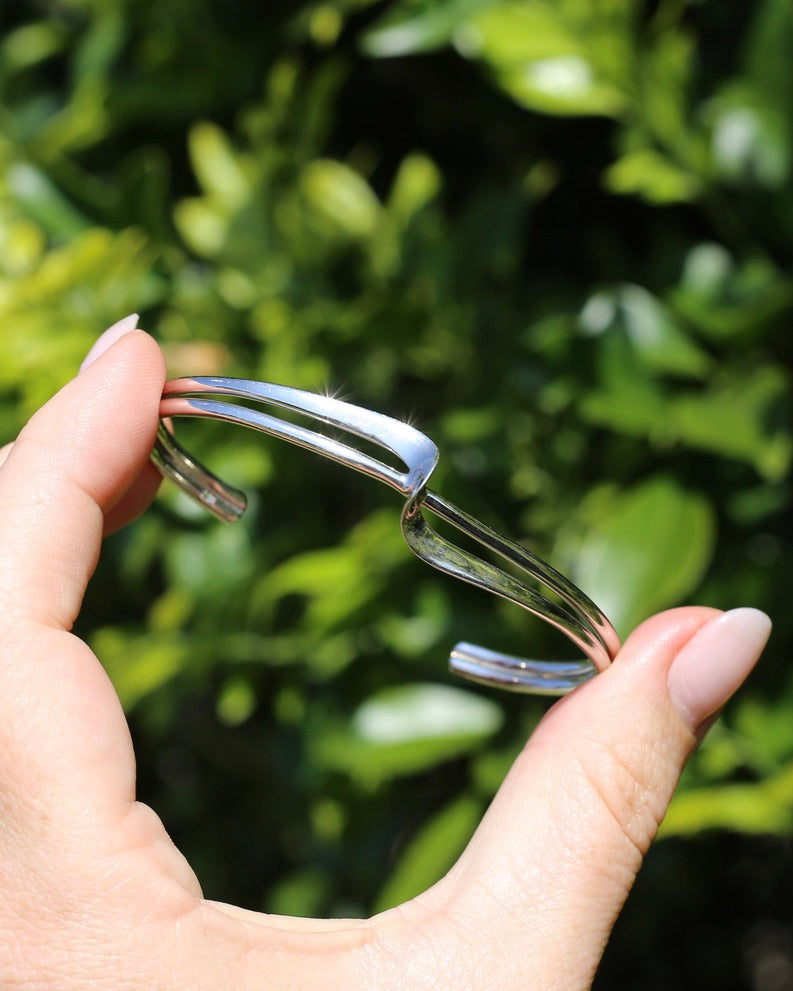 Sterling Silver Cuff with Twist Detail, 14.3
