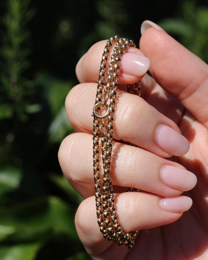 Vintage Belcher Chain, 9ct Yellow Gold, 56cm or 22 inches, 8.05g