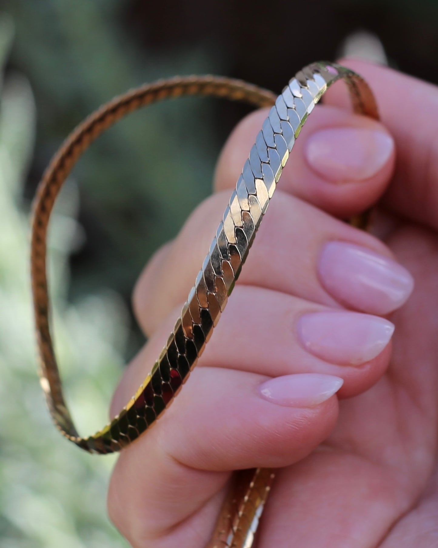 Italian Made 5mm Herringbone Slinky Chain, 9ct Yellow Gold, 42cm 13.35g