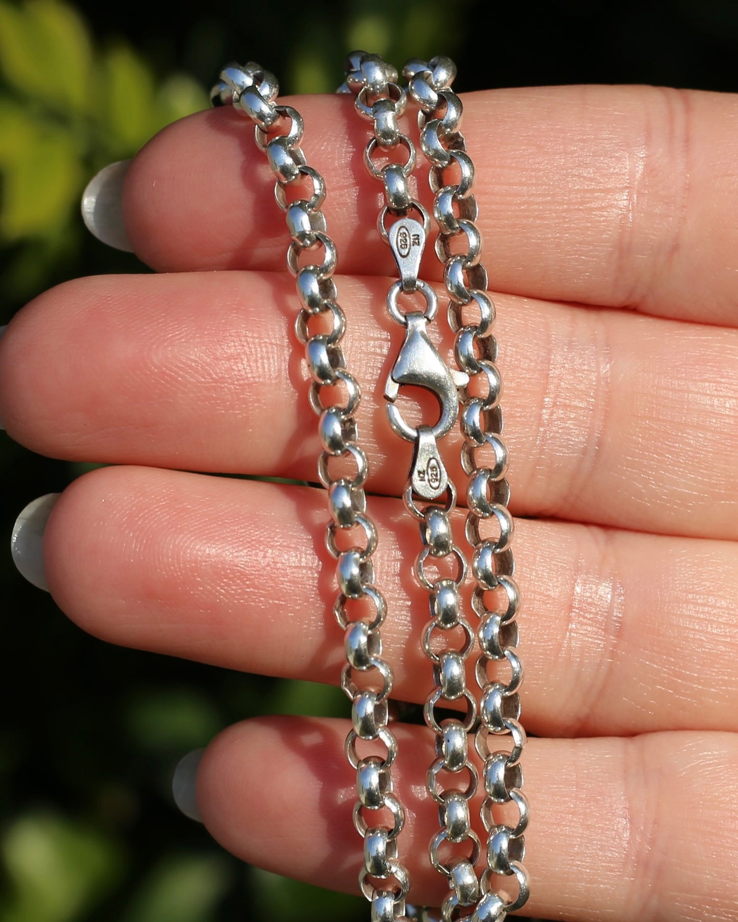 Vintage NZ Made Silver Belcher Chain, 60cm, 23.55g