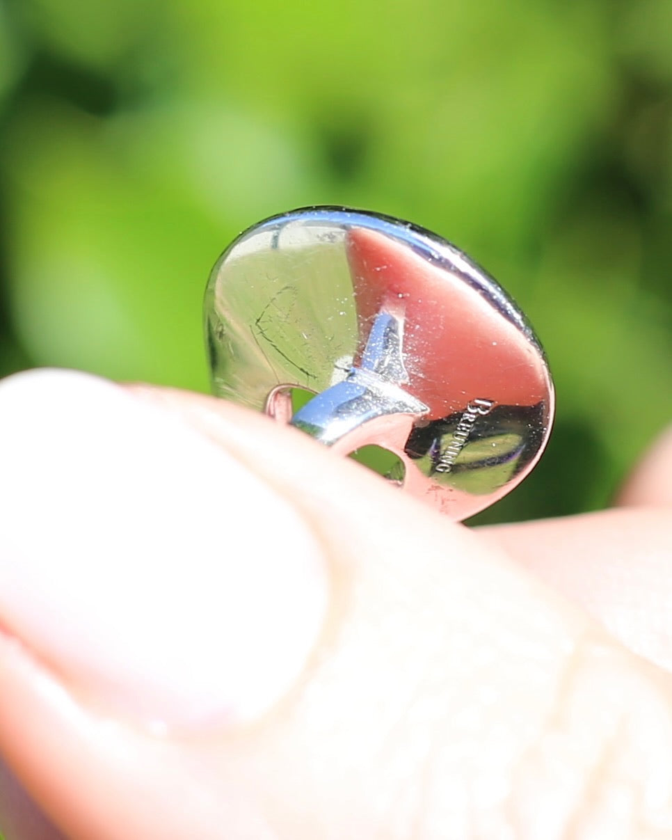 Vintage German Breuning Ring, Brushed Silver, size 8 or Q