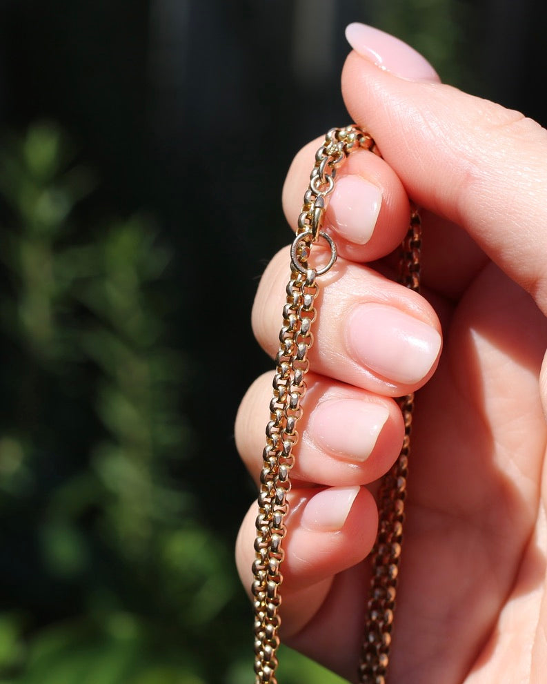Vintage Belcher Chain, 9ct Yellow Gold, 56cm or 22 inches, 8.05g
