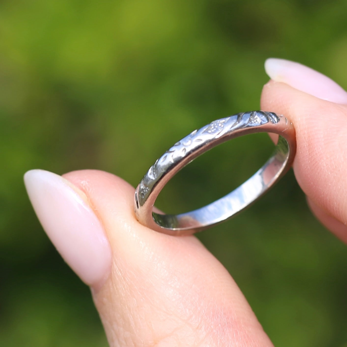 1940s Palladium Orange Blossom Wedding Ring, Palladium, size R1/2 or 9