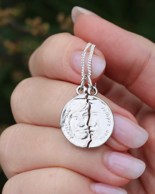 Divisi Ma Sempre Uniti Pendant Pair, Sterling Silver, 3.65g