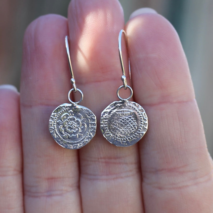 The Penny, Earrings -  Replica of the James I Penny Second Coinage 1604 - 1619