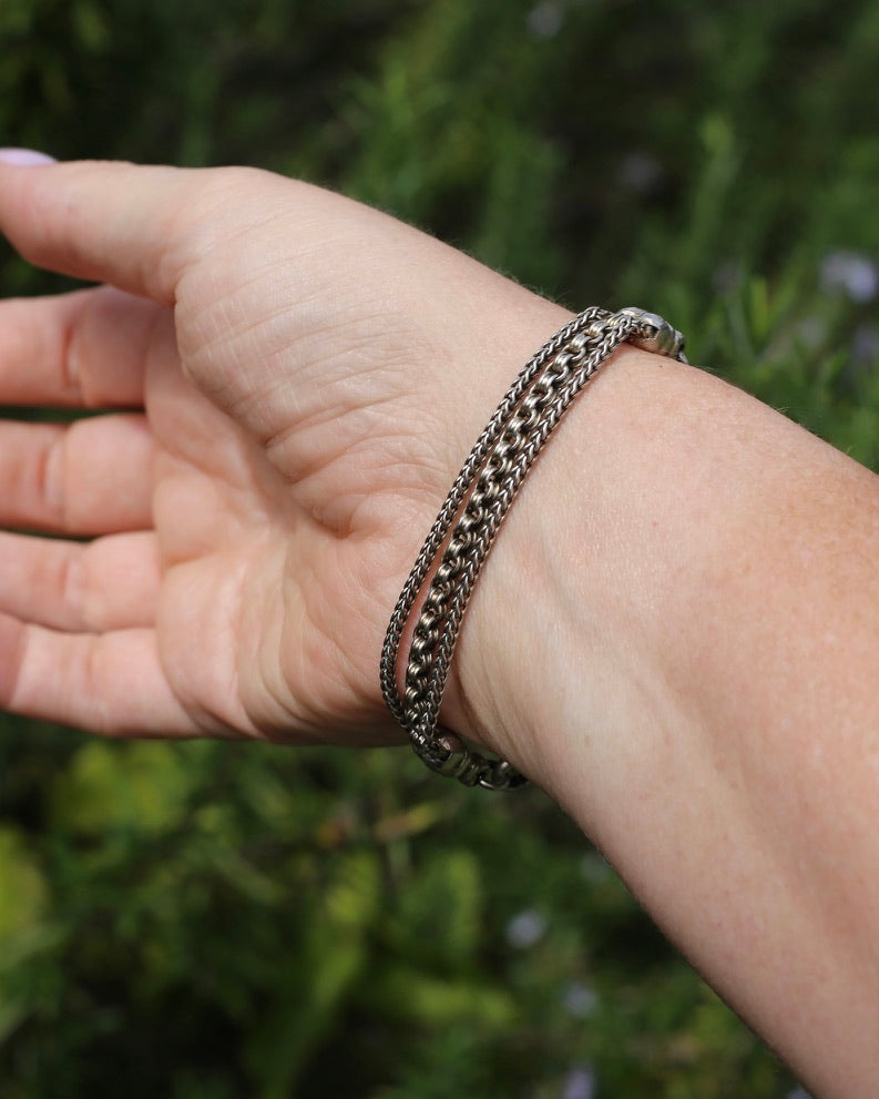 Vintique Albertina Bracelet or Extender with Swivel Albert Clasp, 18.5cm or 7.25 inches, 11.43g