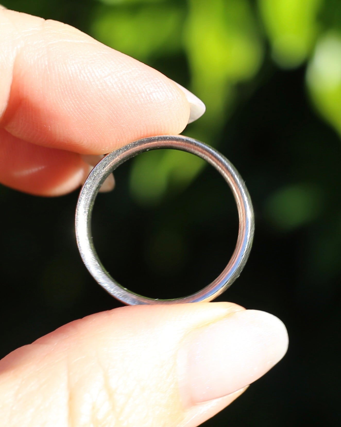 5.4mm Half Round Silver Band, Sterling Silver, Size W or 11, 6.44g