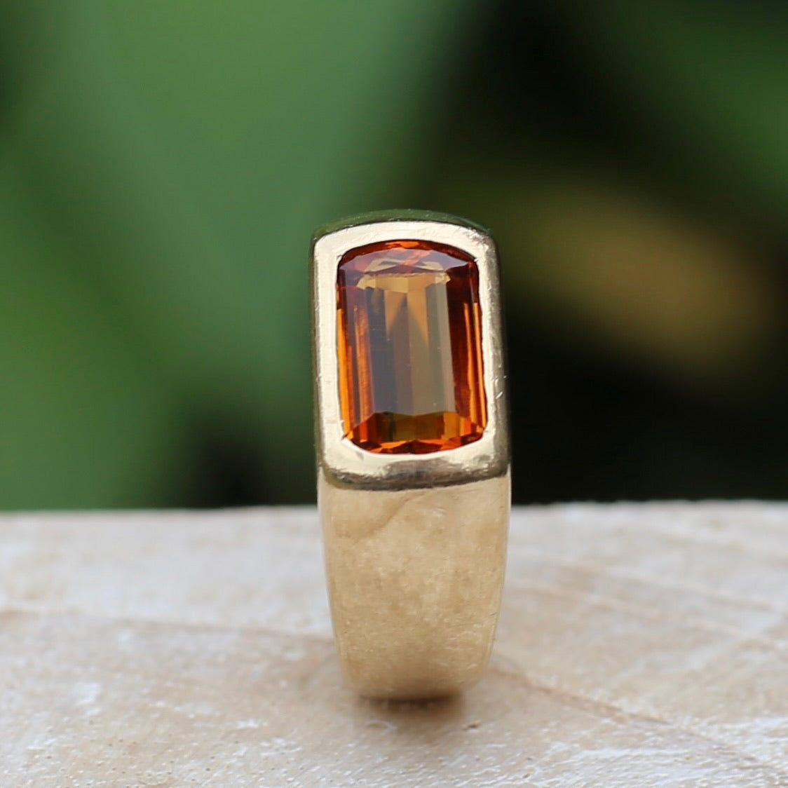 Citrine on sale signet ring