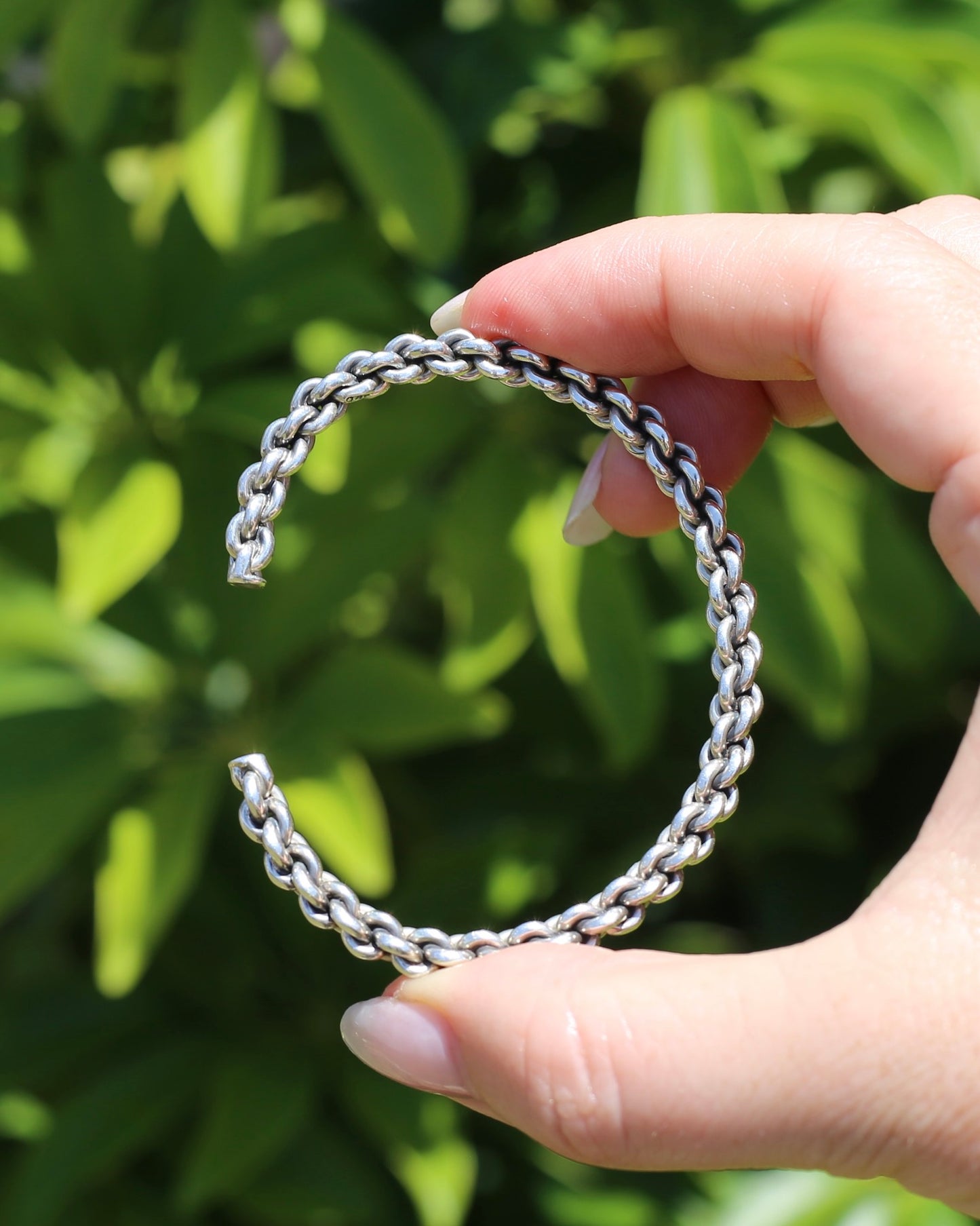 Chain Cuff, Sterling Silver, 21.1g