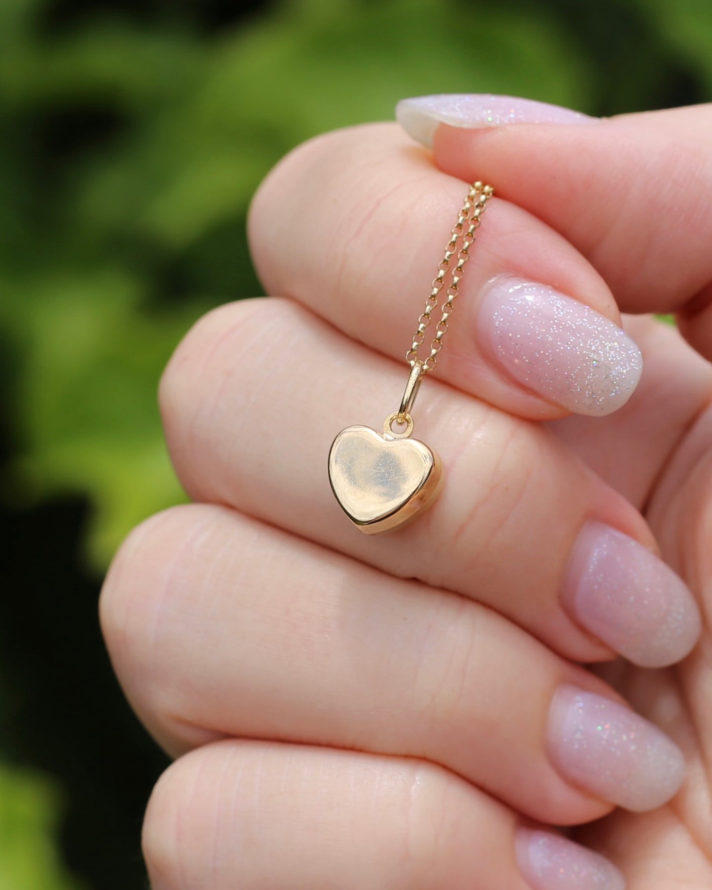Puffy Heart Pendant, 9ct Yellow Gold, 0.93g