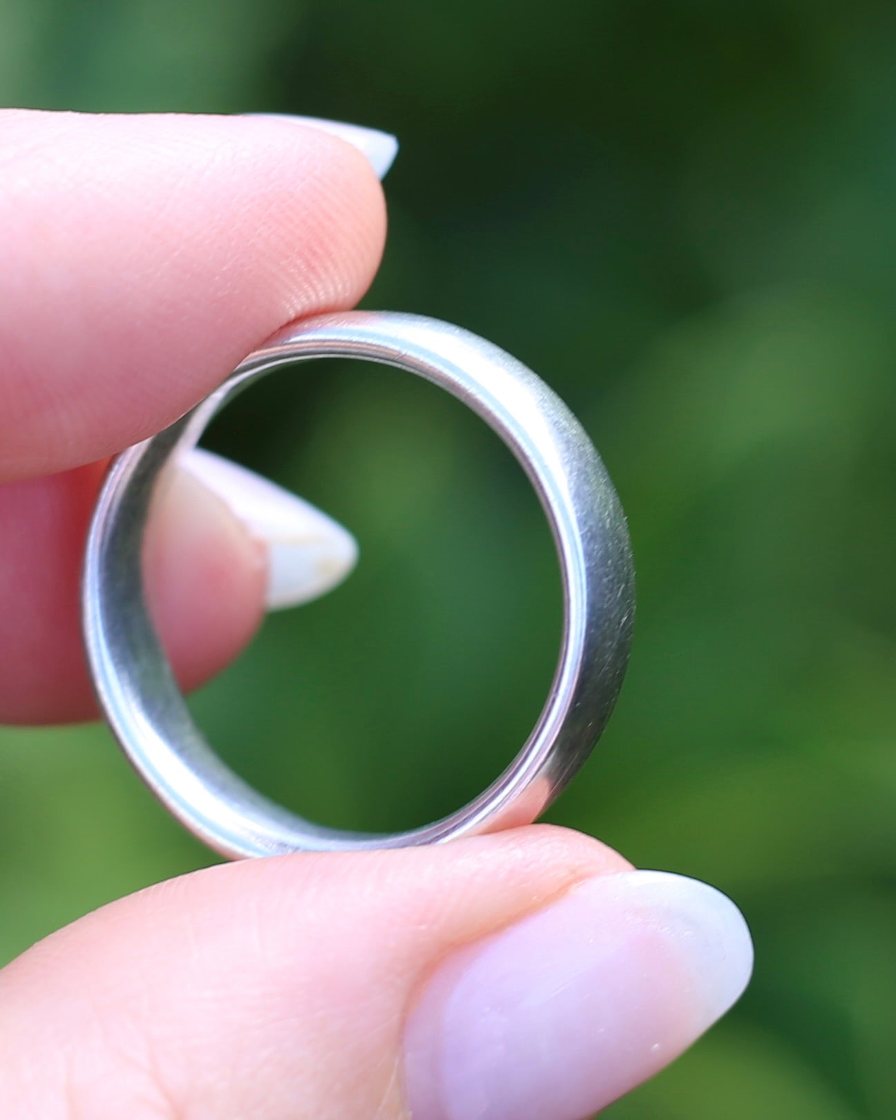 6mm Half Round Silver Band, Sterling Silver with Comfort Curve, Size X1/2 or 11.75, 8.2g