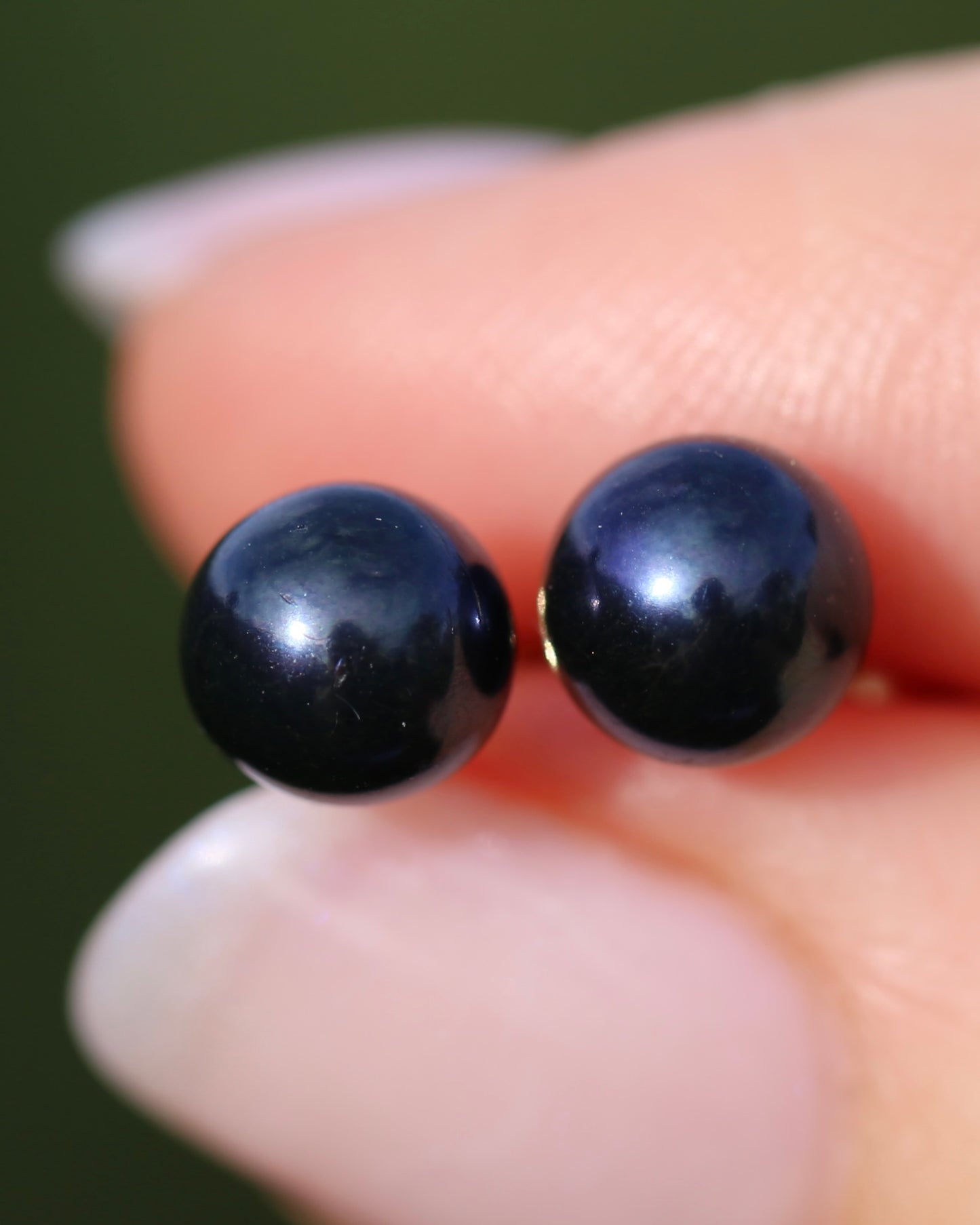 7mm Dyed Freshwater Pearl Studs, 14ct Yellow Gold, 1.38g