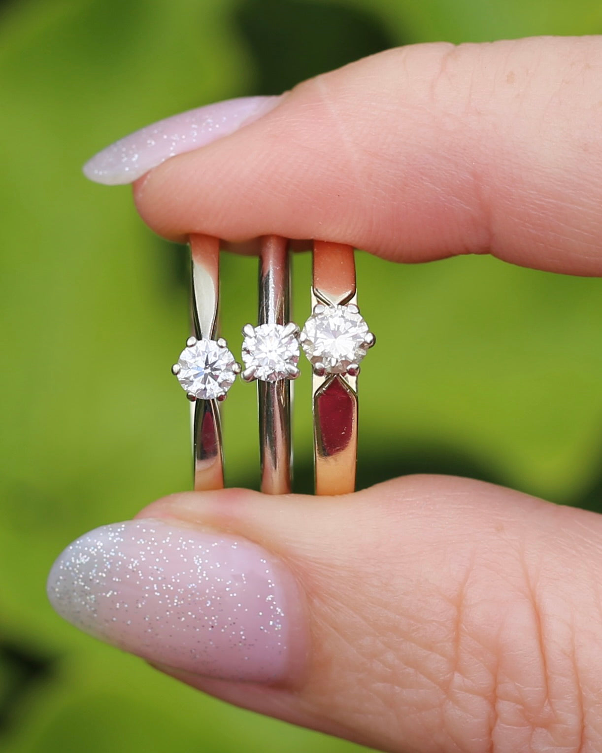 0.35ct Natural Champagne Diamond Solitaire, 9ct Yellow Gold (with white gold setting), size L or 5.75, 2.72g