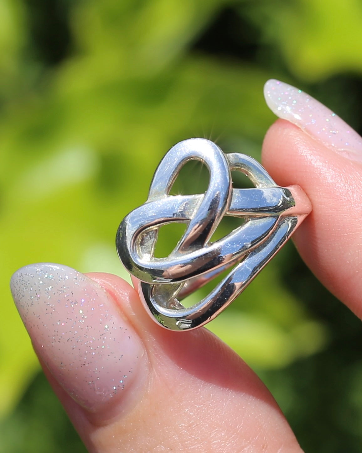 Celtic Feel Swirl Ring, Sterling Silver, size 6.5 or M1/2 (might fit smaller due to width), 6.81g
